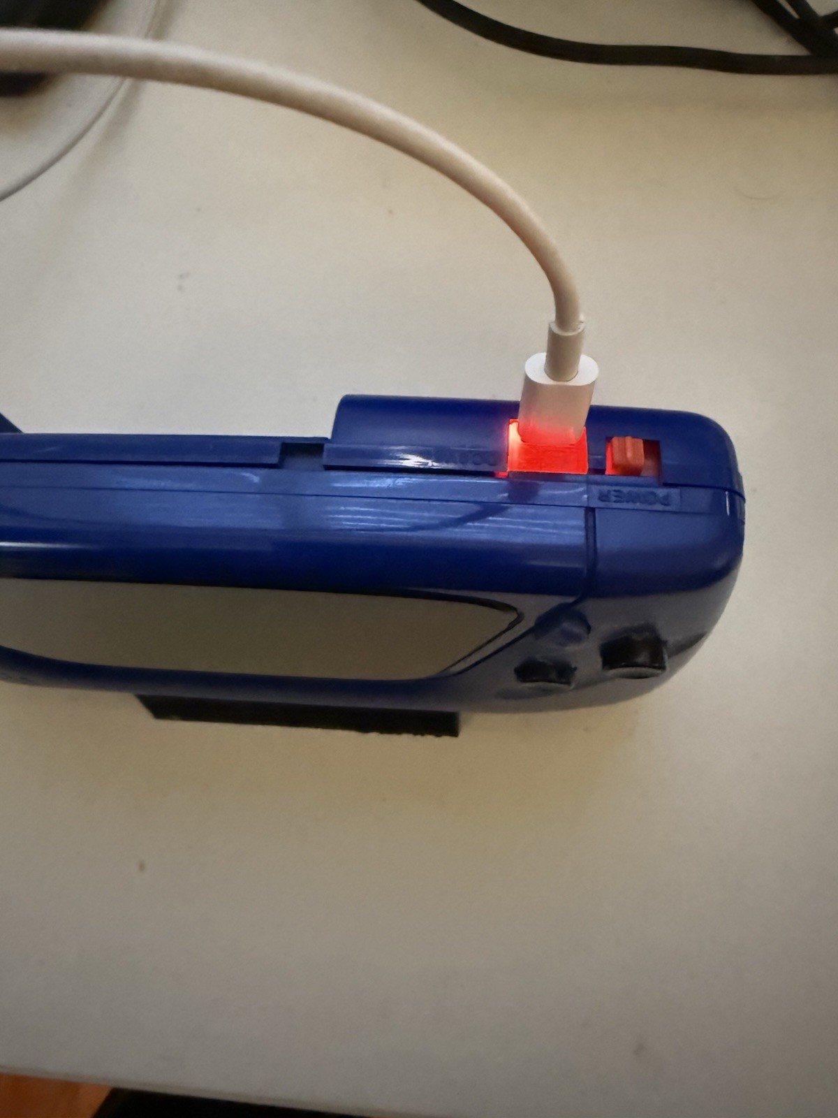 Game Gear ORIGINAL BLUE Not A Reshell. LCD Bigger Screen Recharging Red/Green