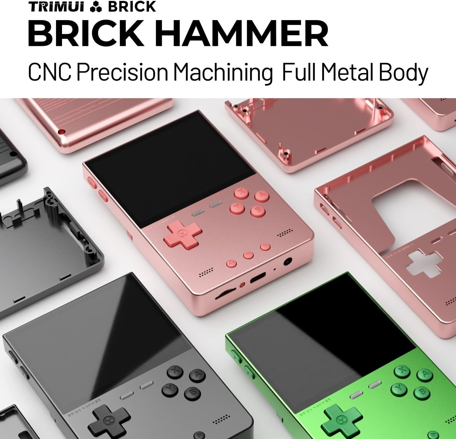 Trimui Brick Hammer Game Consoles,3.2 Inch IPS Screen Classic System and 3000Mah