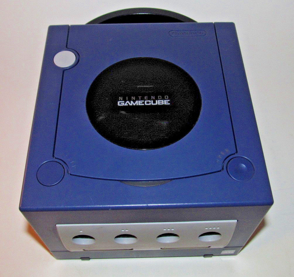 Indigo Nintendo GameCube Console Bundle System w New Purple Controller & Hookups