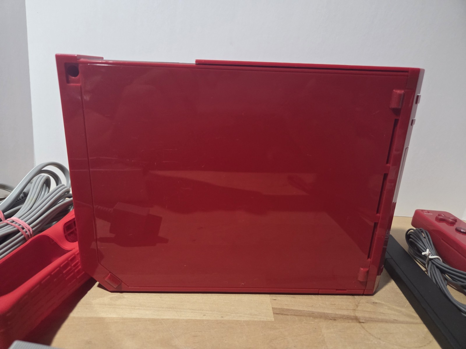 Nintendo Wii Red Console Super Mario With All Cables Tested Motion Controller