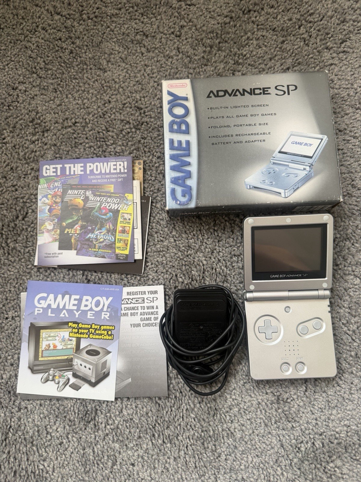 Nintendo Game Boy Advance SP Handheld System – Silver