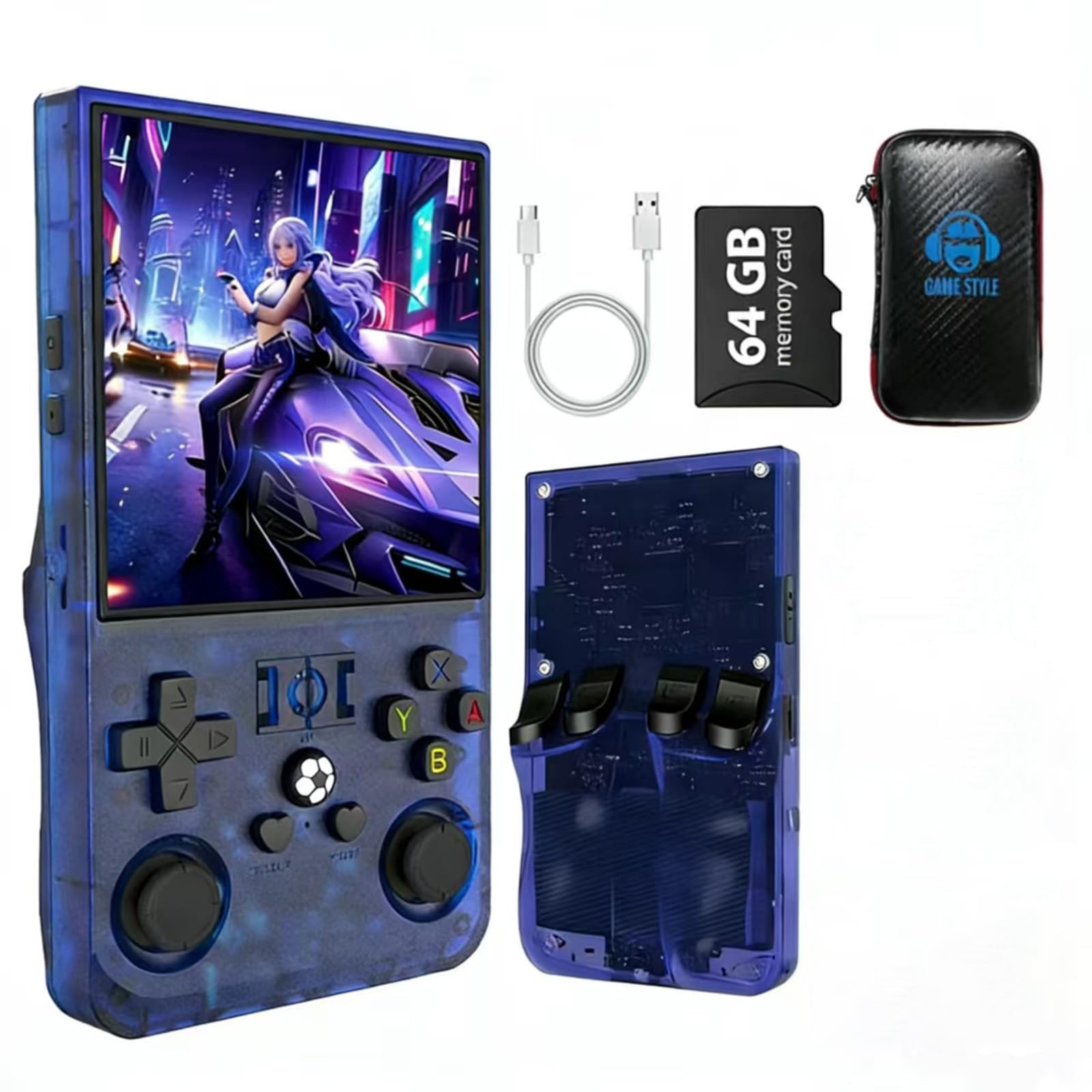 R36MAX 4000mAh Portable Rechargeable Handheld Retro Game Console,Handheld Ret…