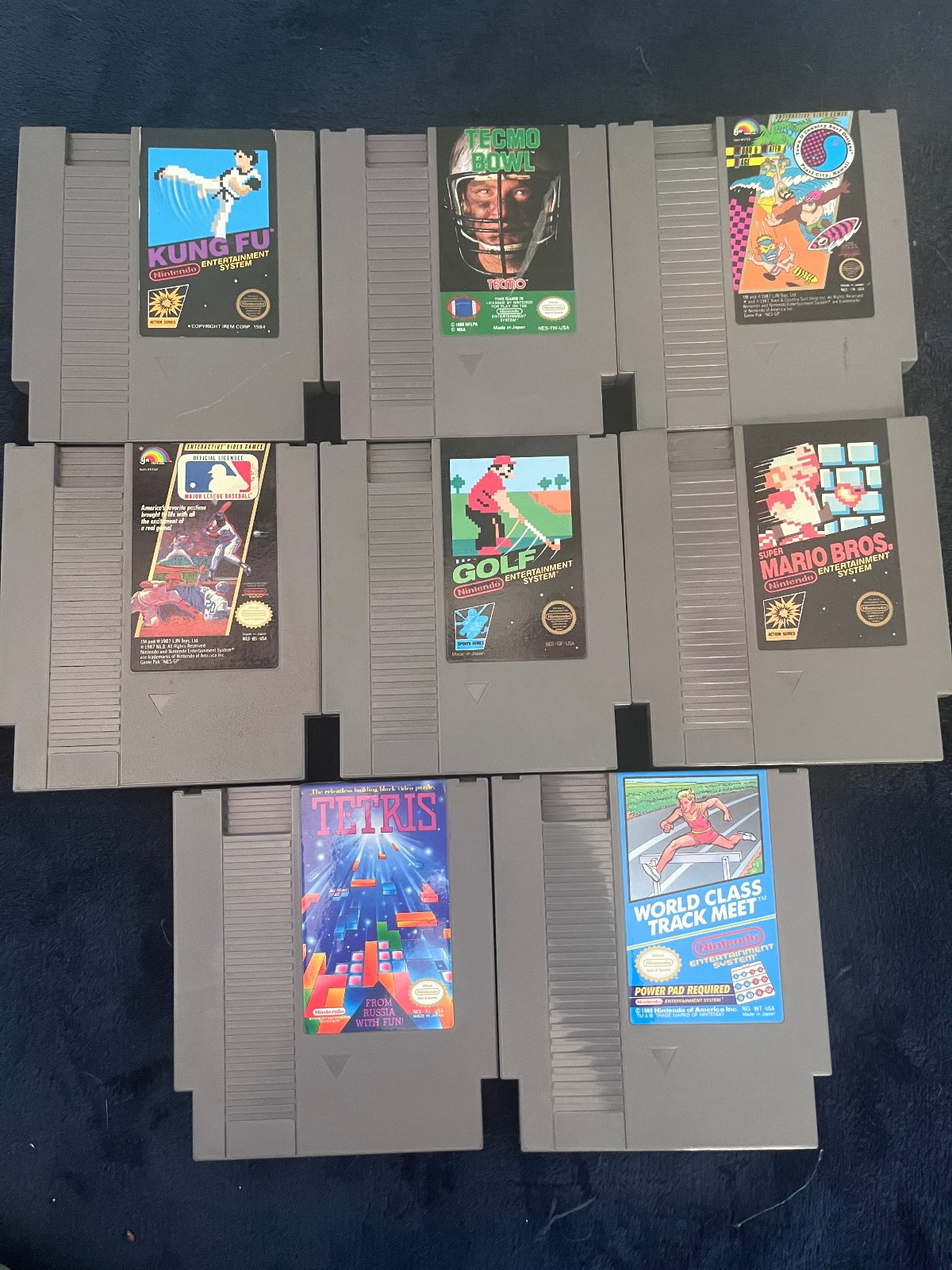 Nes Nintendo Console w/ 8 Games Lot & Power Pad, 1 Controller, Zapper Bundle