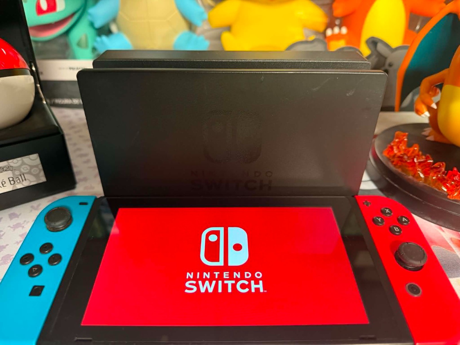 Nintendo Switch 32GB Blue/Red Joy-Con Console TESTED Some Signs Of Normal Use