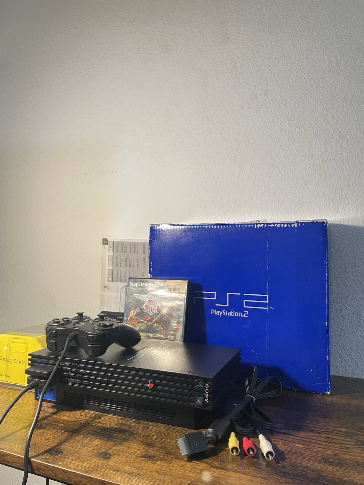 Sony PS2 Fat Console SCPH-39001 PlayStation Bundle 2 Controllers Box CIB TESTED