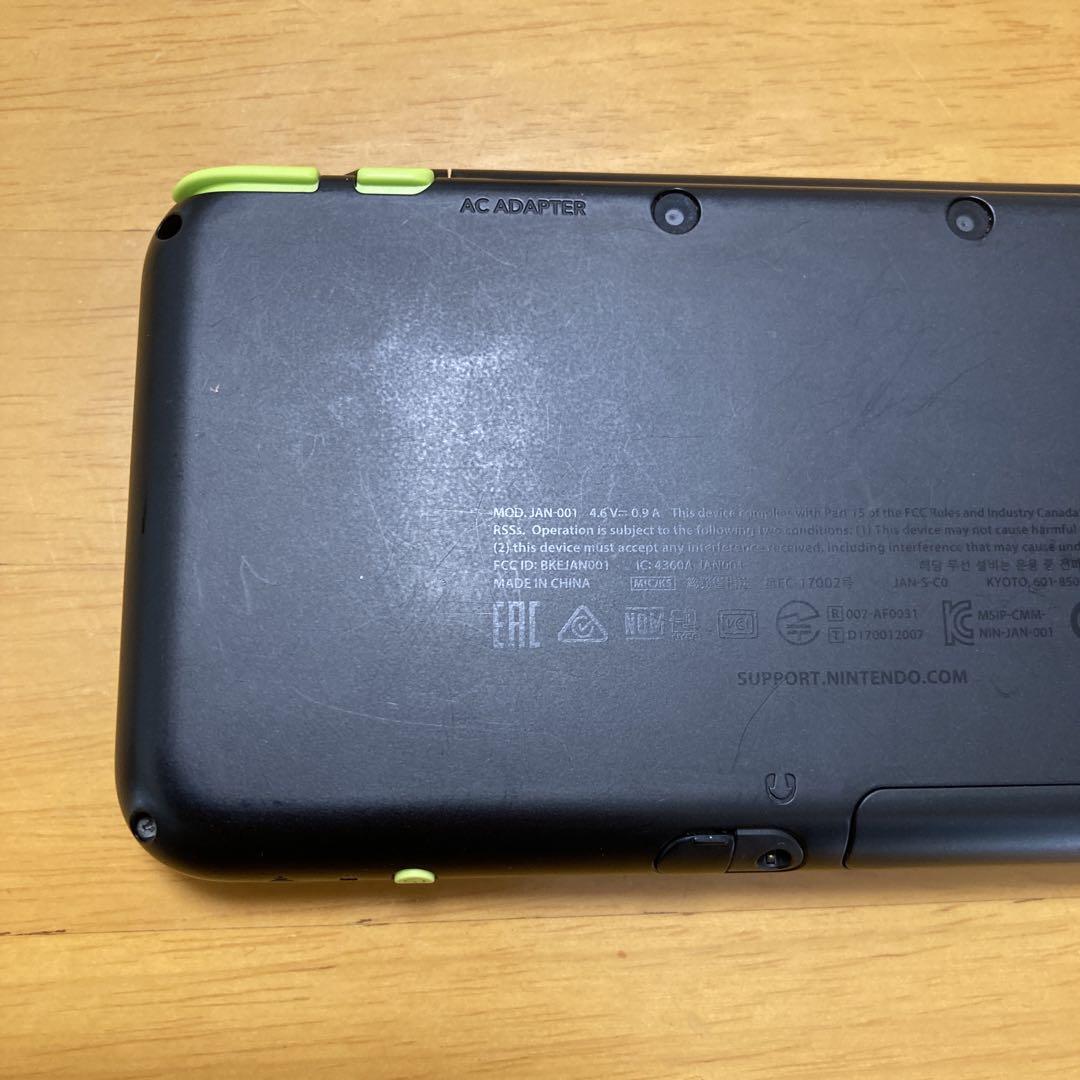New Nintendo 2DS XL LL Black Lime Console Stylus Working Tested Japanese ver