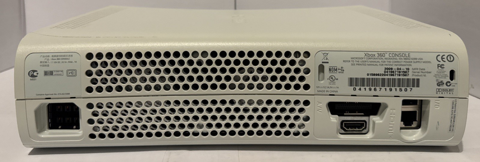 Xbox 360 White Console w 215 MB Internal Memory Deep Cleaned Tested Read