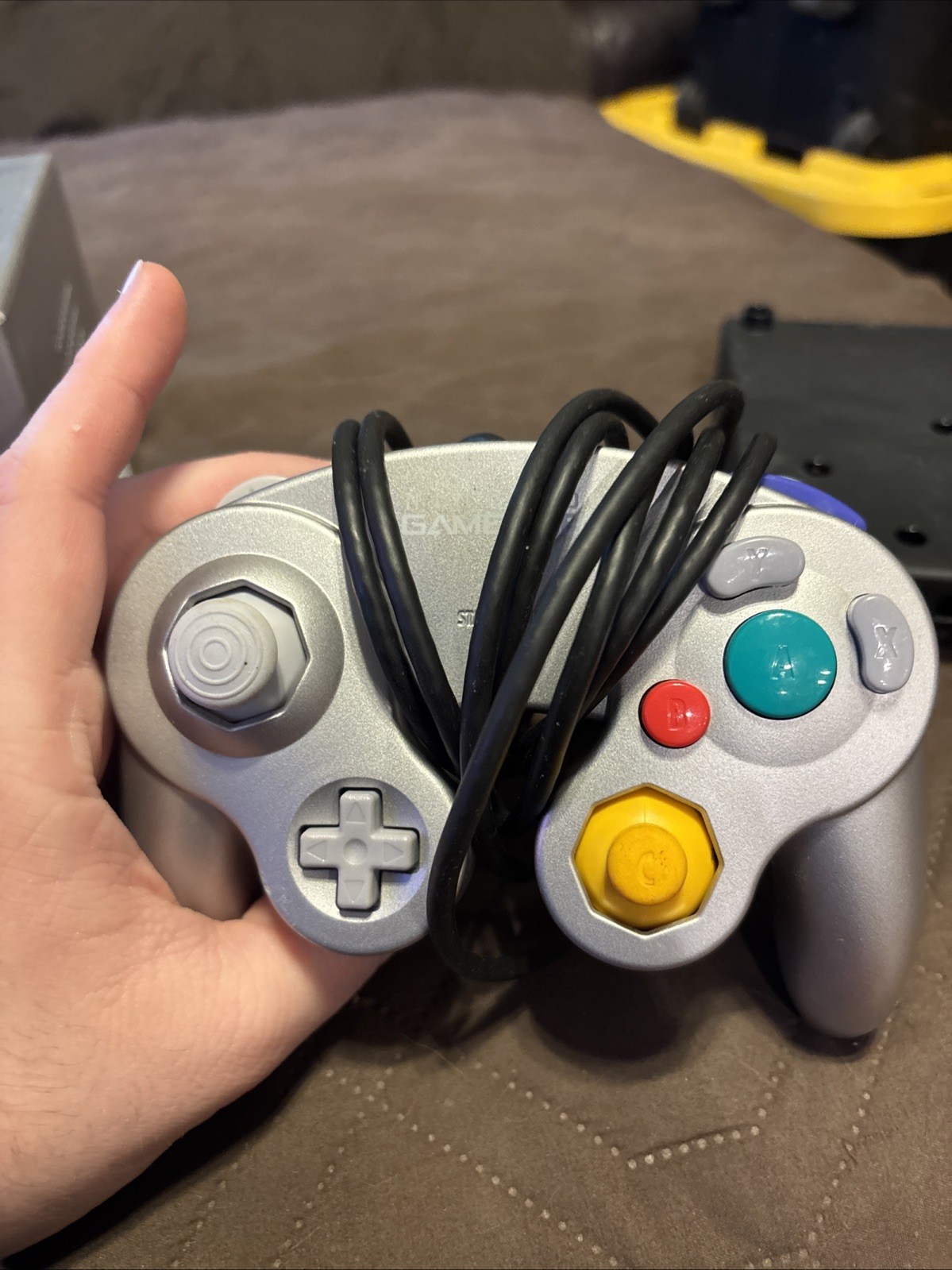 Nintendo GameCube Silver Console with Game Boy Player, Disc CIB and Controller
