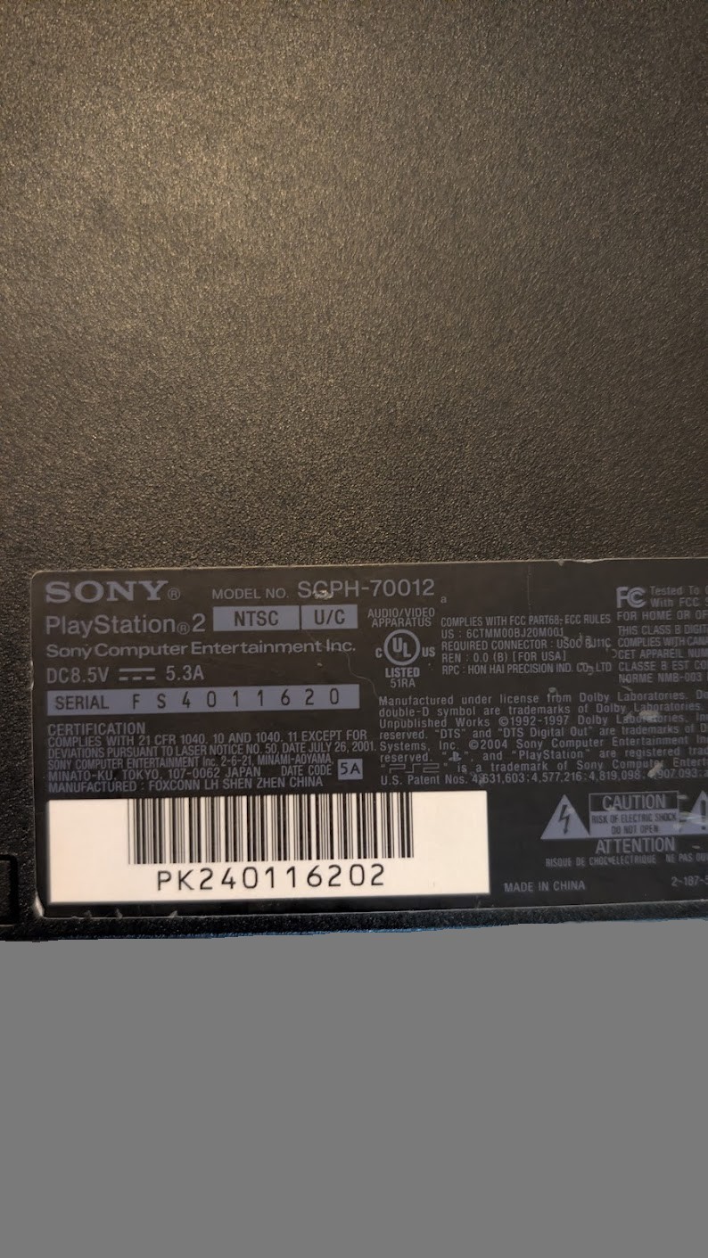 Sony PlayStation 2 Slim Console – Charcoal Black (SCPH-70012)