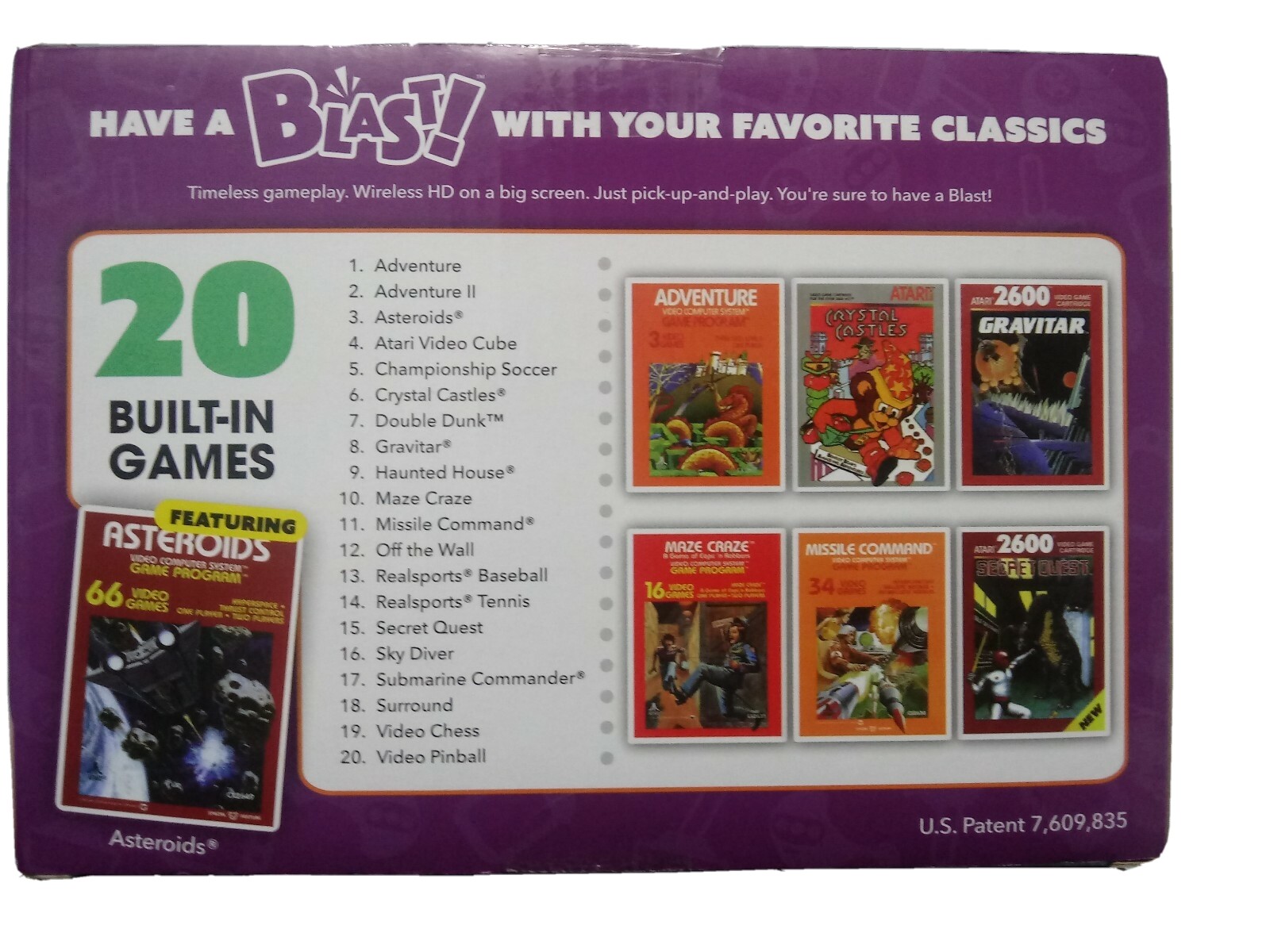 Atari Flashback Blast Asteroids Retro Video Game Features 20 Games (New)