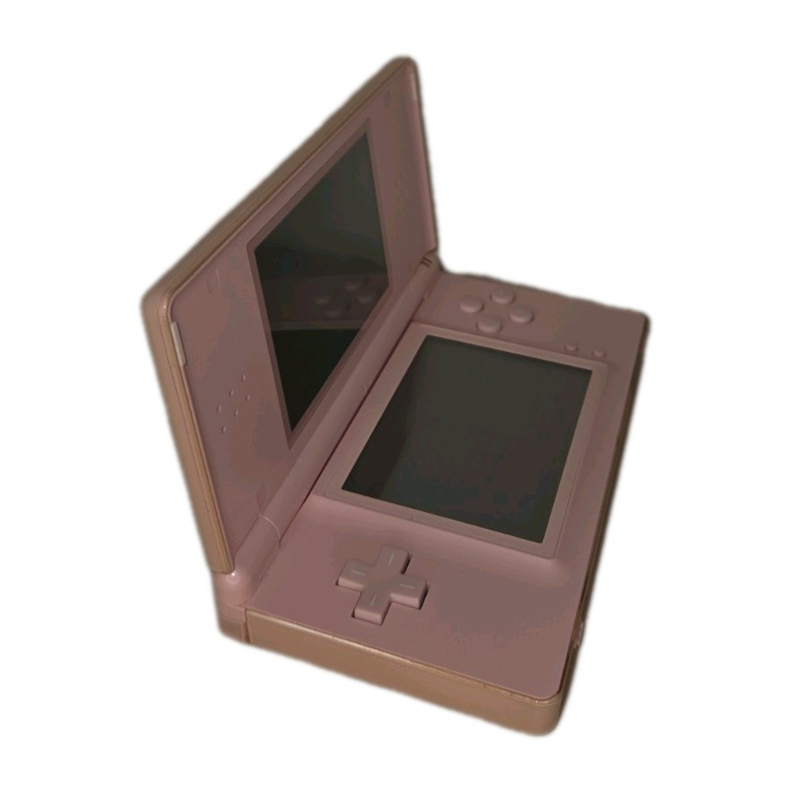 Nintendo DS Lite Console Bundle Pink Metallic Rose with Charger, Case & 5 Games