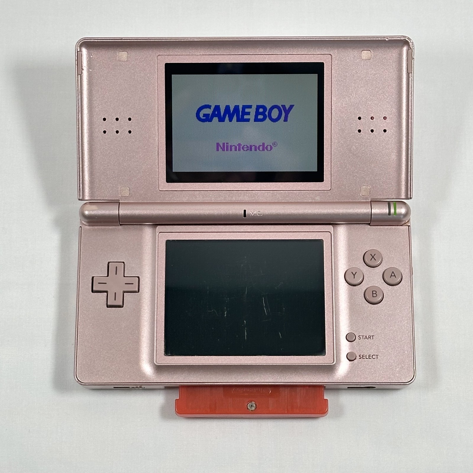 Nintendo DS Lite Metallic Rose Game Console – NO STYLUS & NO CHARGER – TESTED