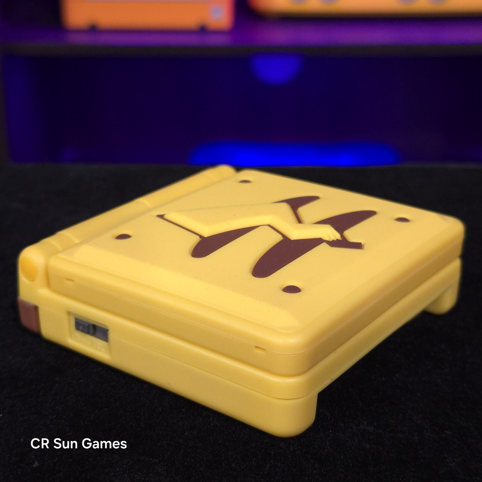 Pikachu Edition Pokemon Yellow Game Boy Advance SP GBA Console with iPS V2 Mod