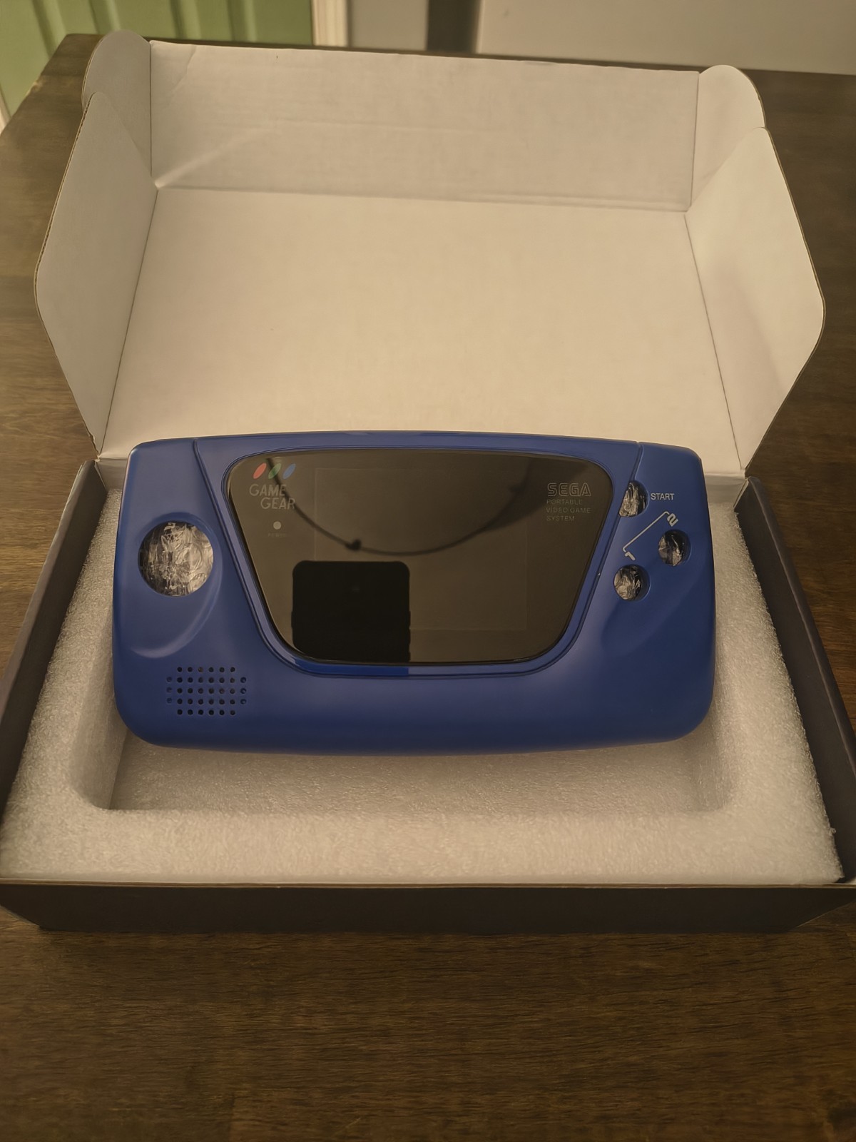 Sega Game Gear Replacement Blue Shell With New LCD Screen. Hispeedido Kit