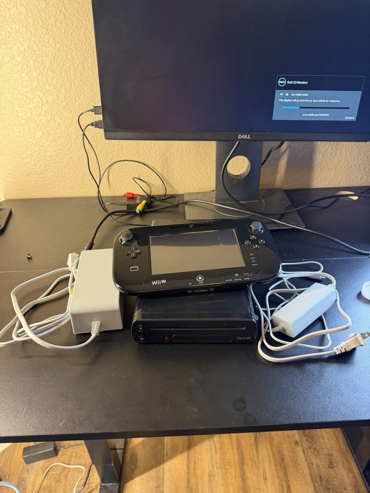 Wii U 32GB Black Console w/ GamePad, Cables Ready to play preloaded with 2 games