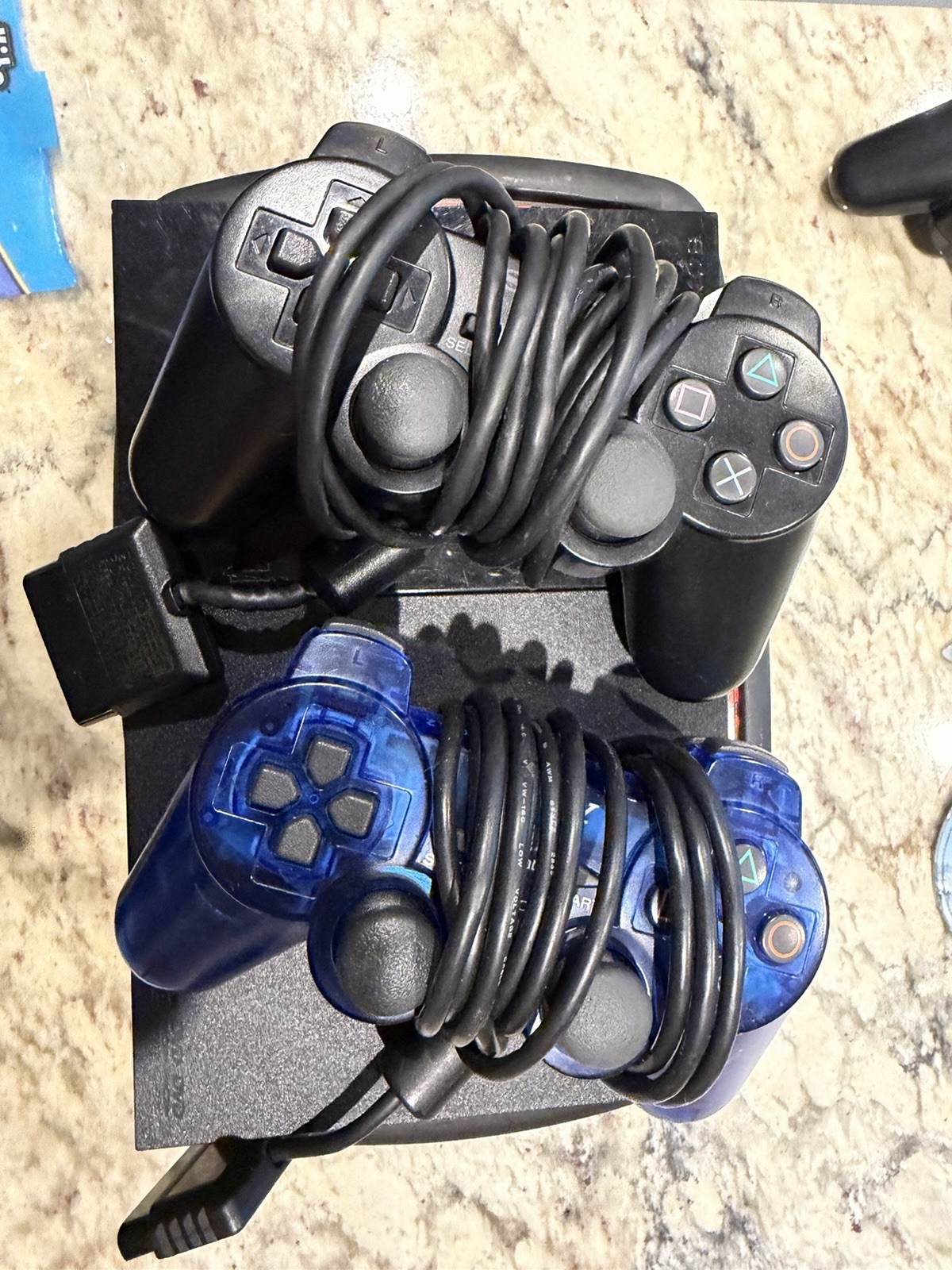 Sony PlayStation 2 Slim PS2 Game Console System Bundle -6 GAMES 2 controllers