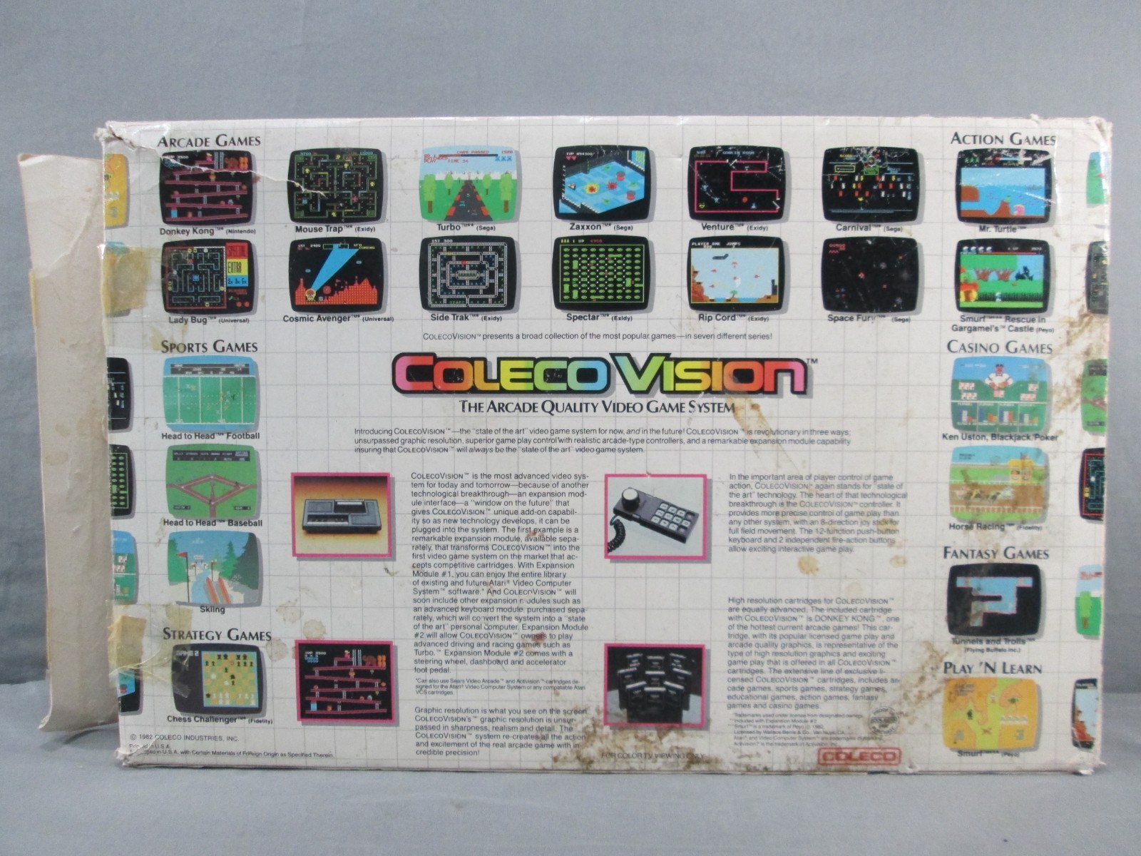 Coleco Vision CONSOLE Complete w/ Box & Inserts TESTED Vintage 1982 #2