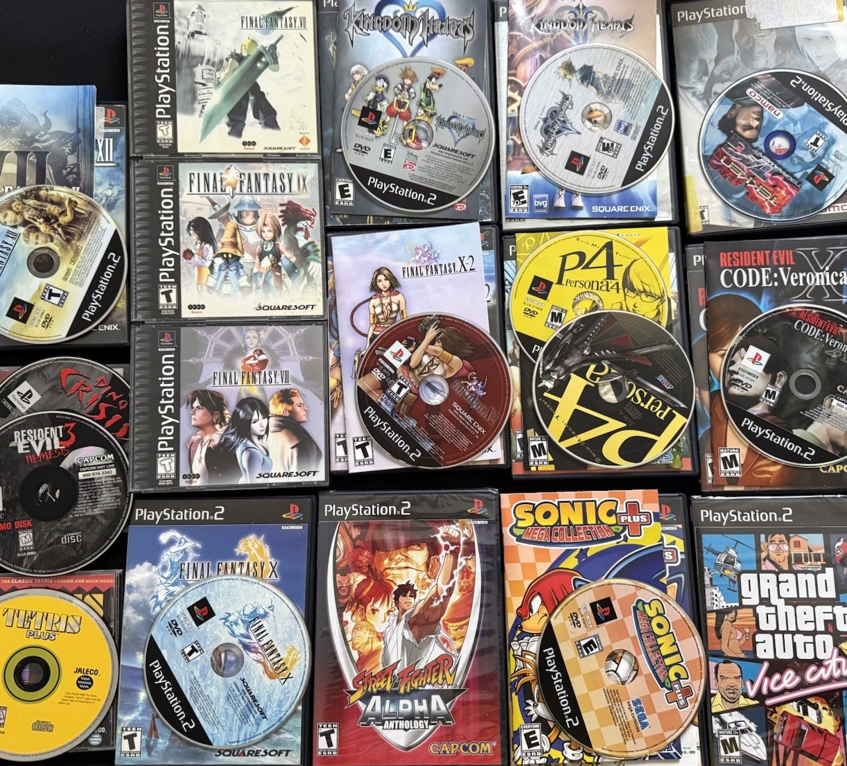 Sony PlayStation 2 Slim Bundle with 22 PS1 and PS2 Games | Tested and Working!