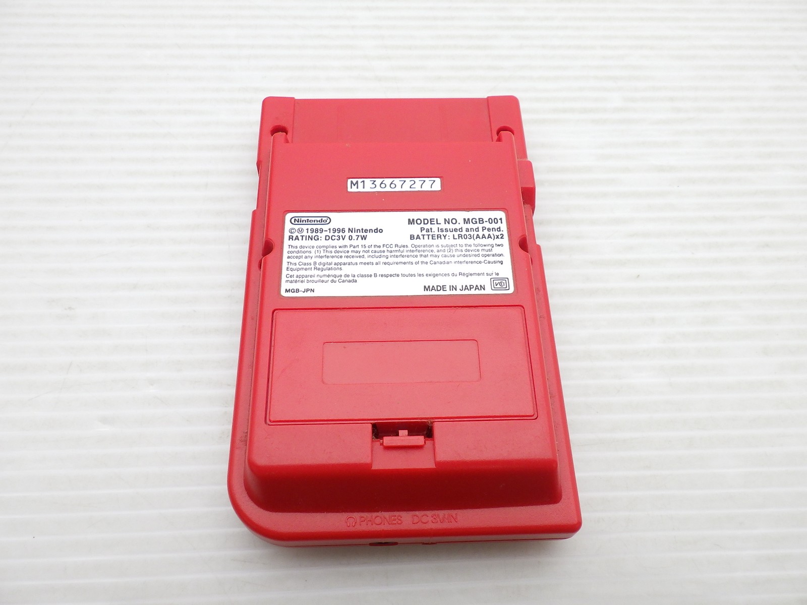 AS IS-Game Boy Pocket Console (MGB-001 / Red) GameBoy JP GAME. 9000025551533
