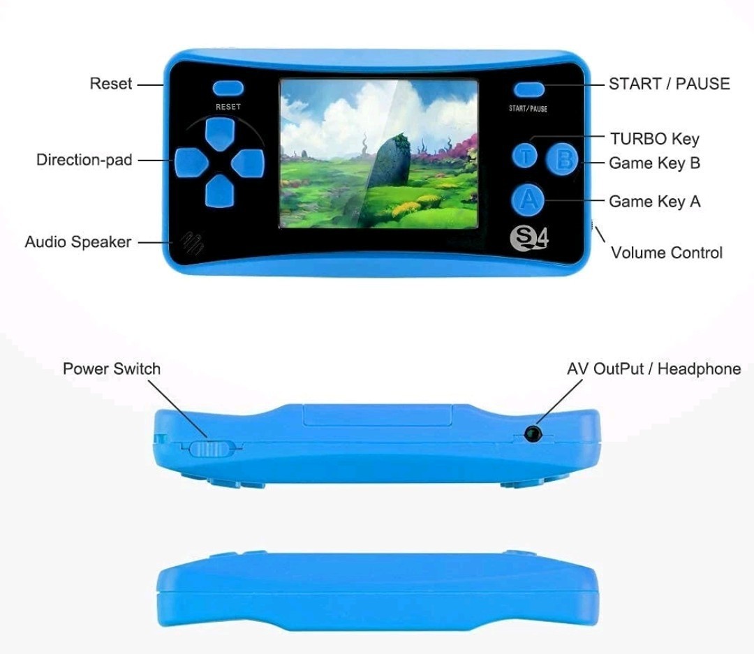 Handheld Game Console 182 Built-in Classic 8-Bit Retro Games 2.5″ LCD Screen