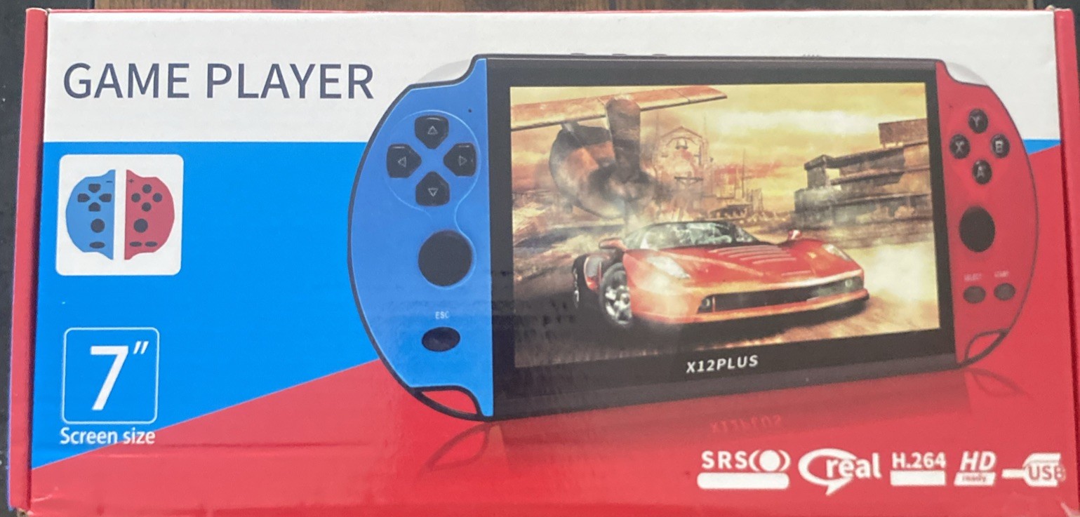 X12 Plus Retro Video Game Console Handheld Player 7 Inches Screen 1000+Games