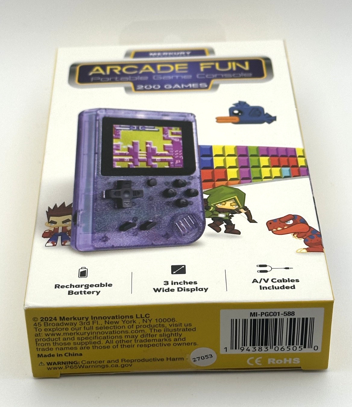 Arcade Fun Portable Game Console Merkury Innovations 200 Games Sealed NIB