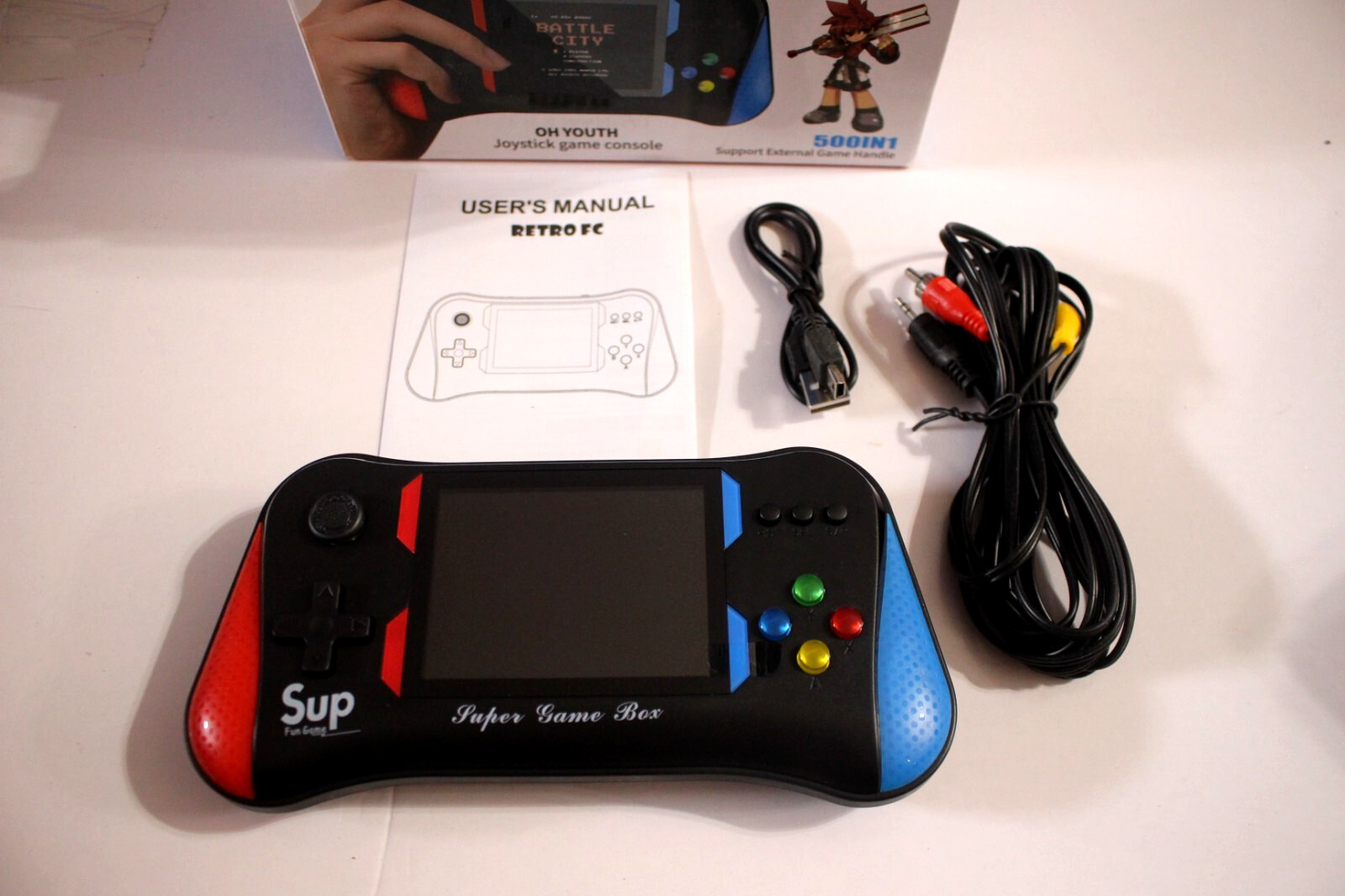 WOW MODEL X7M 3.5″ JOYSTICK GAME CONSOLE 500 IN 1 BLACK
