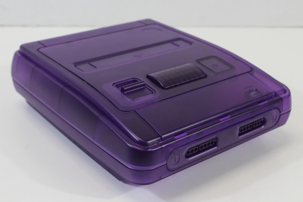 Nintendo Super Famicom Clear Purple Console SFC Controller AC AV Mario Kart SNES