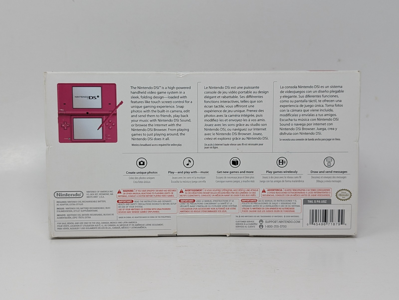Nintendo DSi 256MB Pink Handheld System – CIB Complete