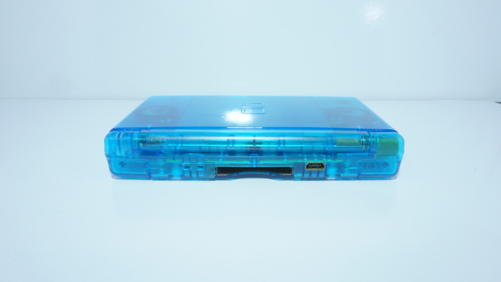 Nintendo DS Lite Transparent Clear Blue Handheld System with Charger & Stylus