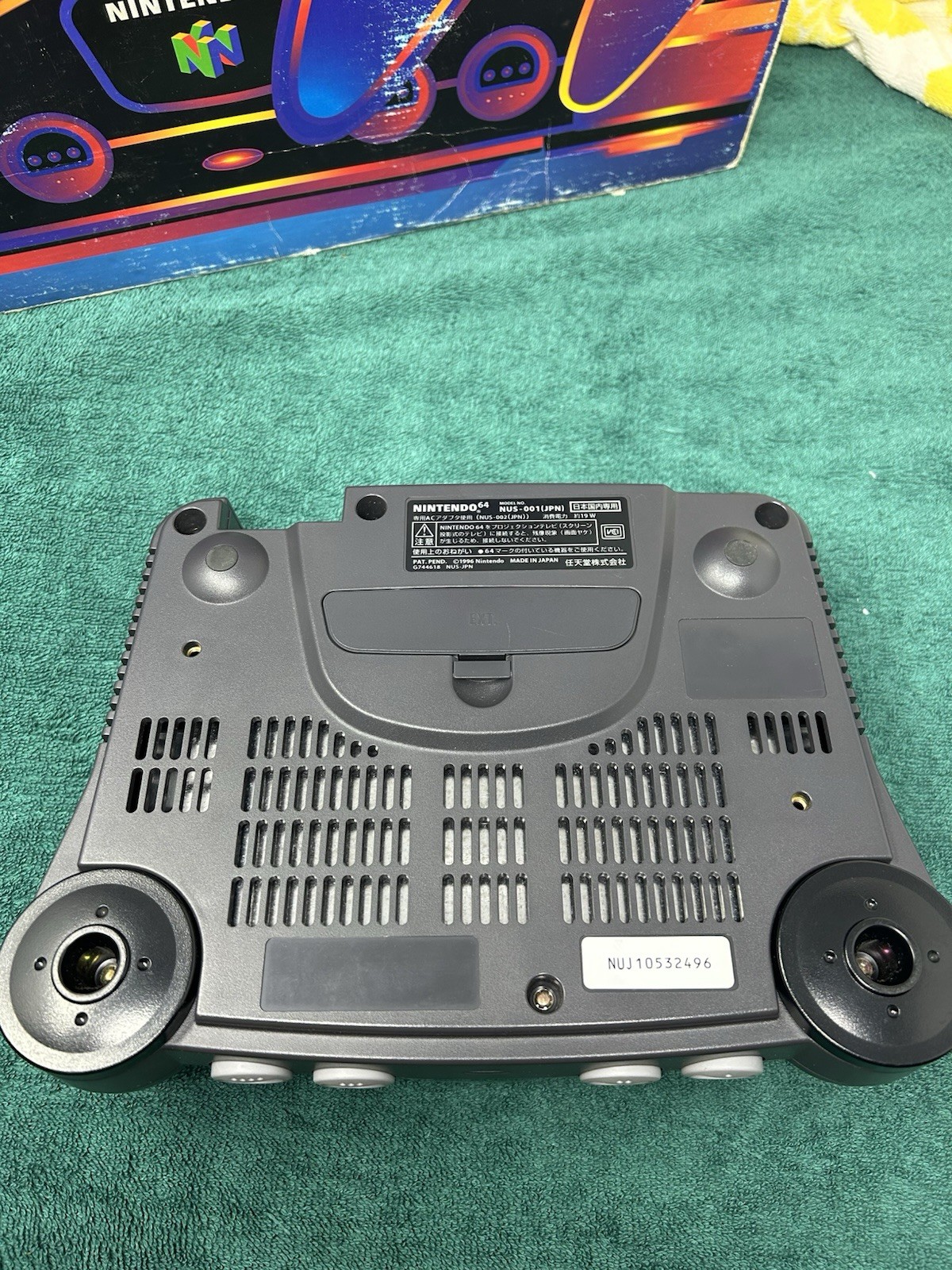 Nintendo 64 N64 Game Console System In Box NUS-002 Black Japan Model With Game!