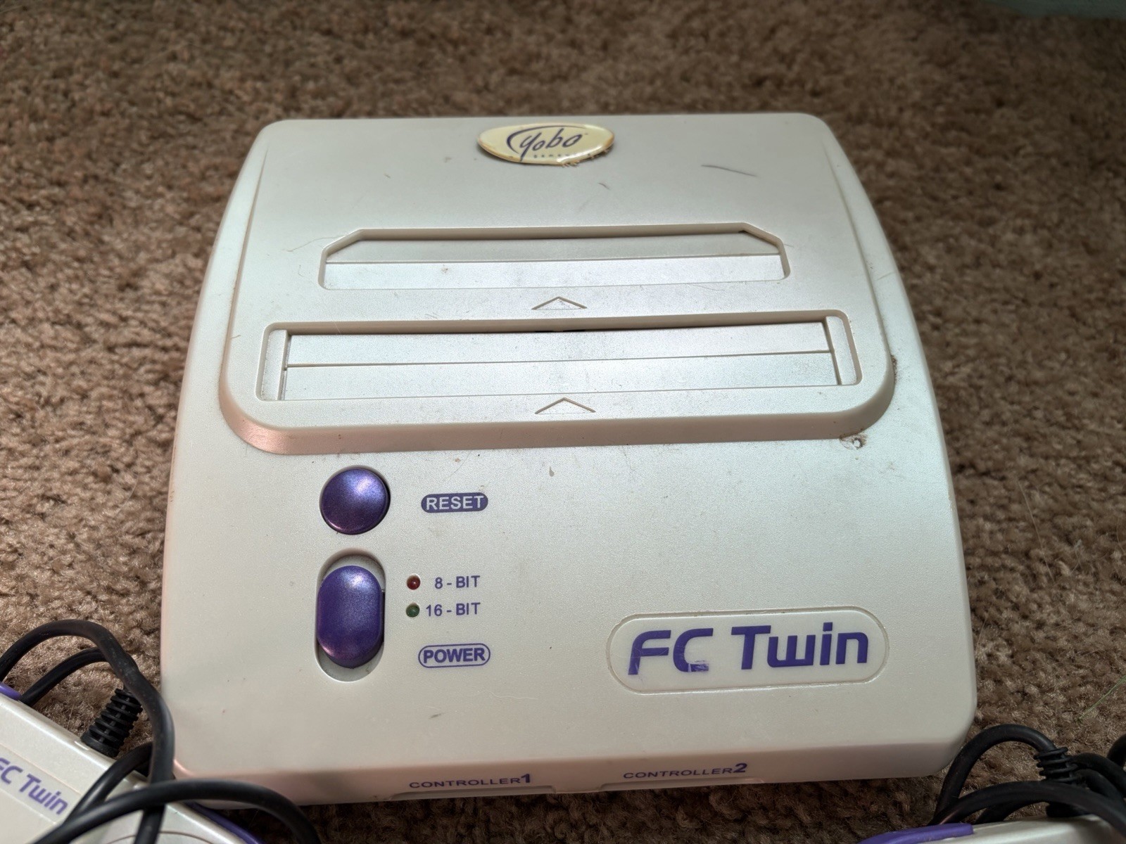 UNTESTED Yobo FC Twin NES/SNES Home Console w/2 Wired Controllers NO power cords