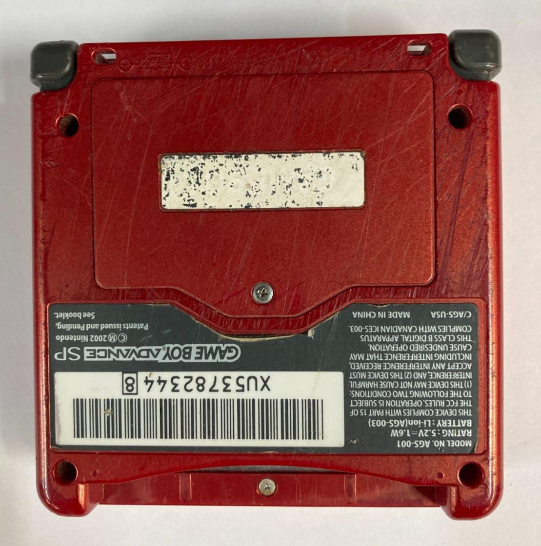 Nintendo Game Boy Advance SP Handheld System – Flame Red – Bad Hinge