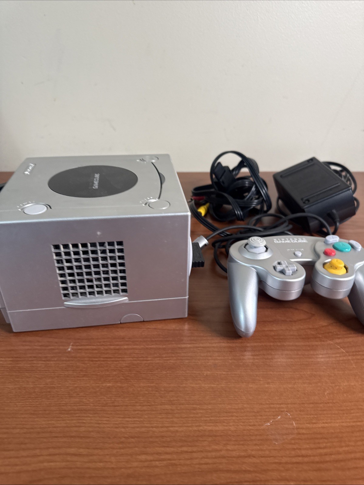 Nintendo GameCube Platinum Console + Controller ++Tested +Memory Card Dol-014