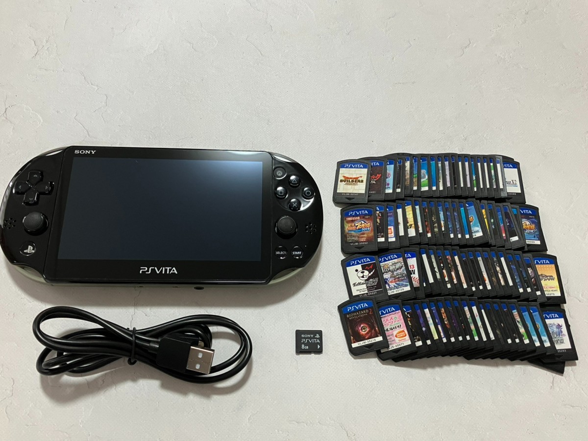 Sony PS Vita PCH-2000 Console with charger / Memory card random 2 games　from US