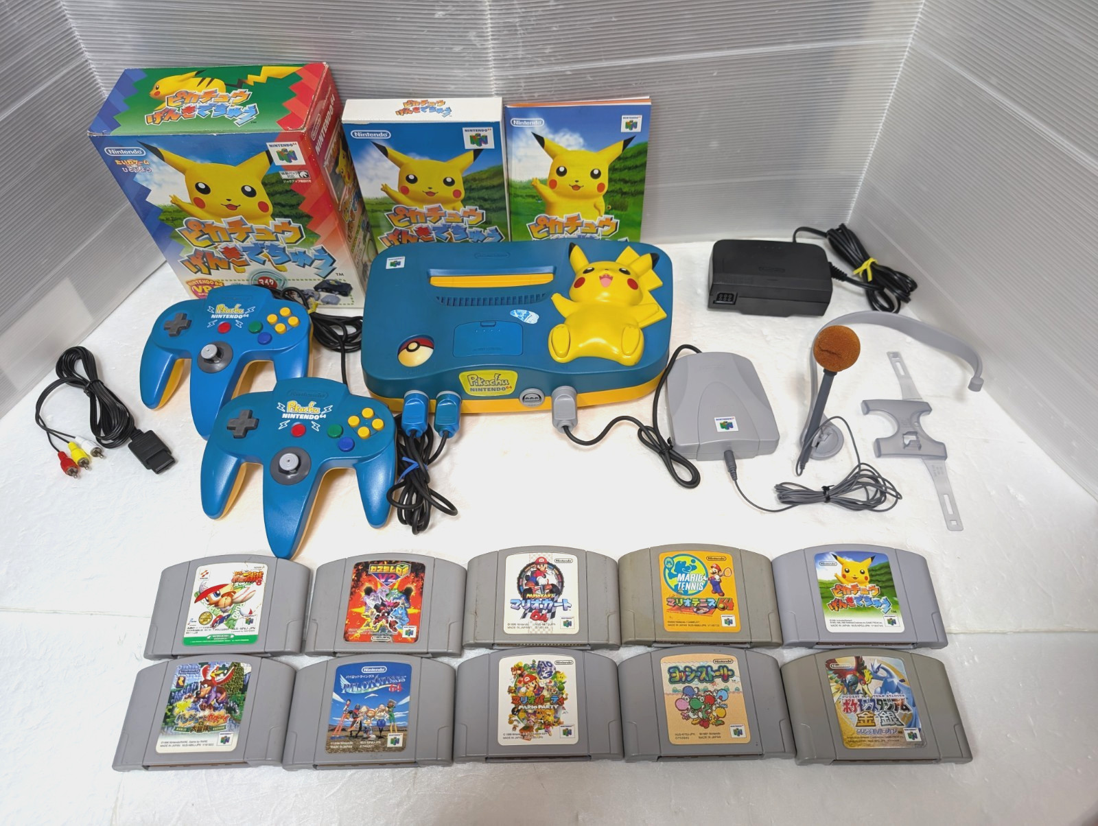Nintendo 64 Pokemon Pikachu Region Free Console 2Controllers N64 japan