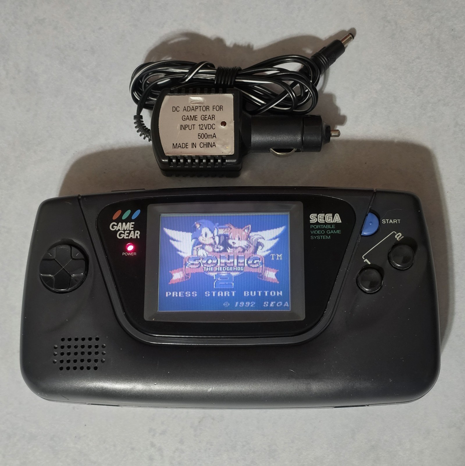 Sega Game Gear Handheld Console – Recapped w/ Car Adapter