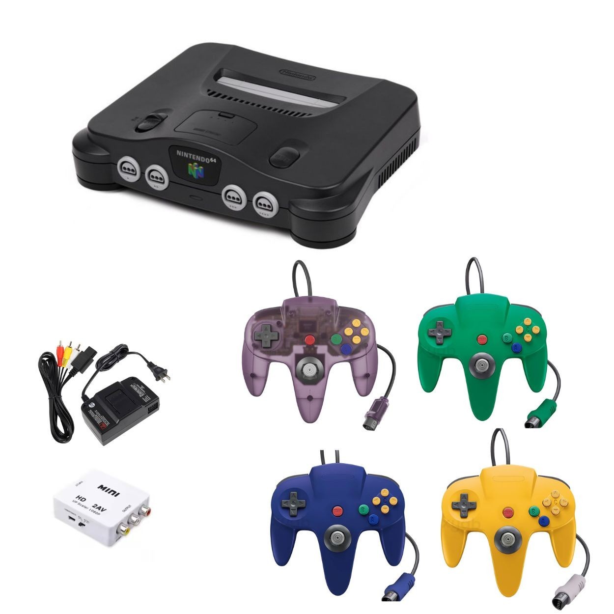 Nintendo 64 Console Bundle | Pick Controllers | Includes Cords + 1-Year Warranty