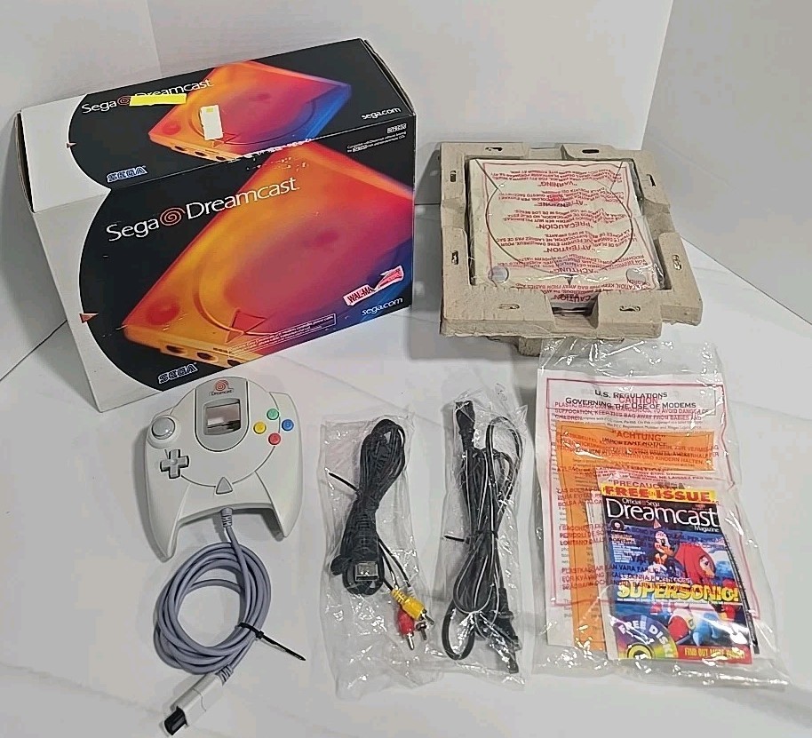 SEGA Dreamcast Console MK-50000 CIB w/ Paperwork + 1 Controller & Hookups VGC