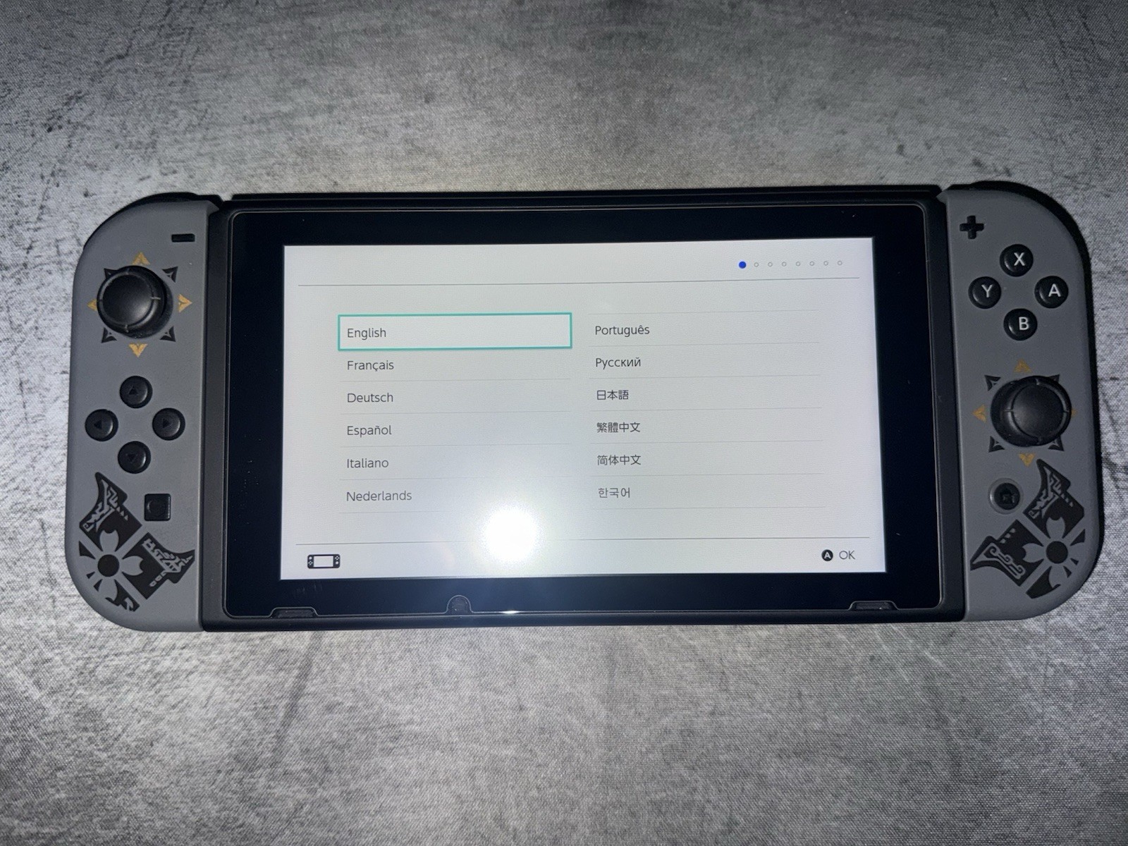 Nintendo Switch Monster Hunter Rise Deluxe Edition Console Black Gray Gold