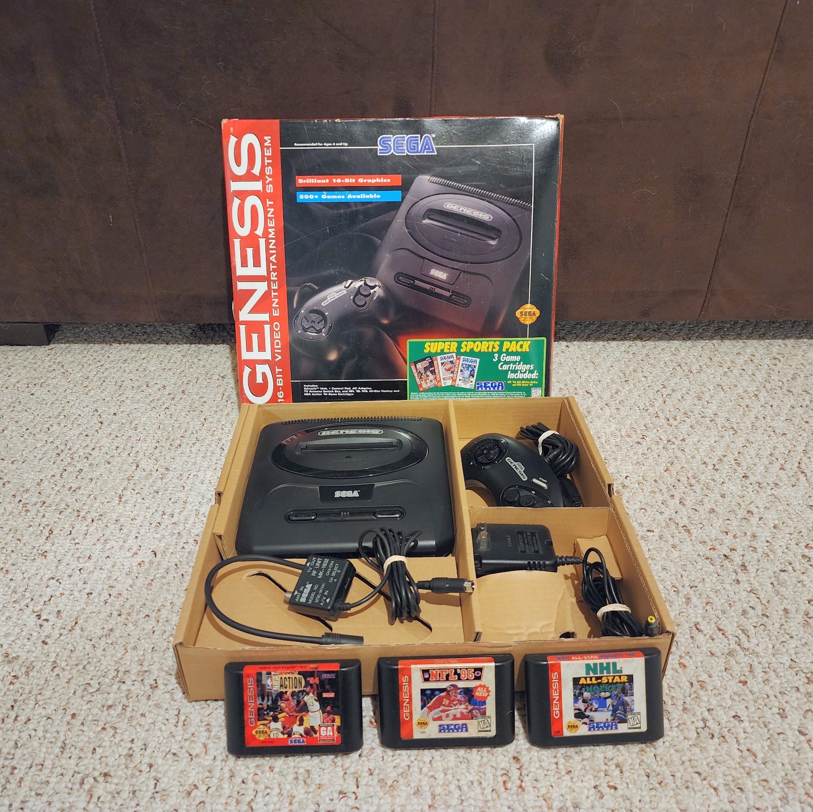 Sega Genesis Model 2 Console Complete CIB Original Box Super Sports Pack HTF!