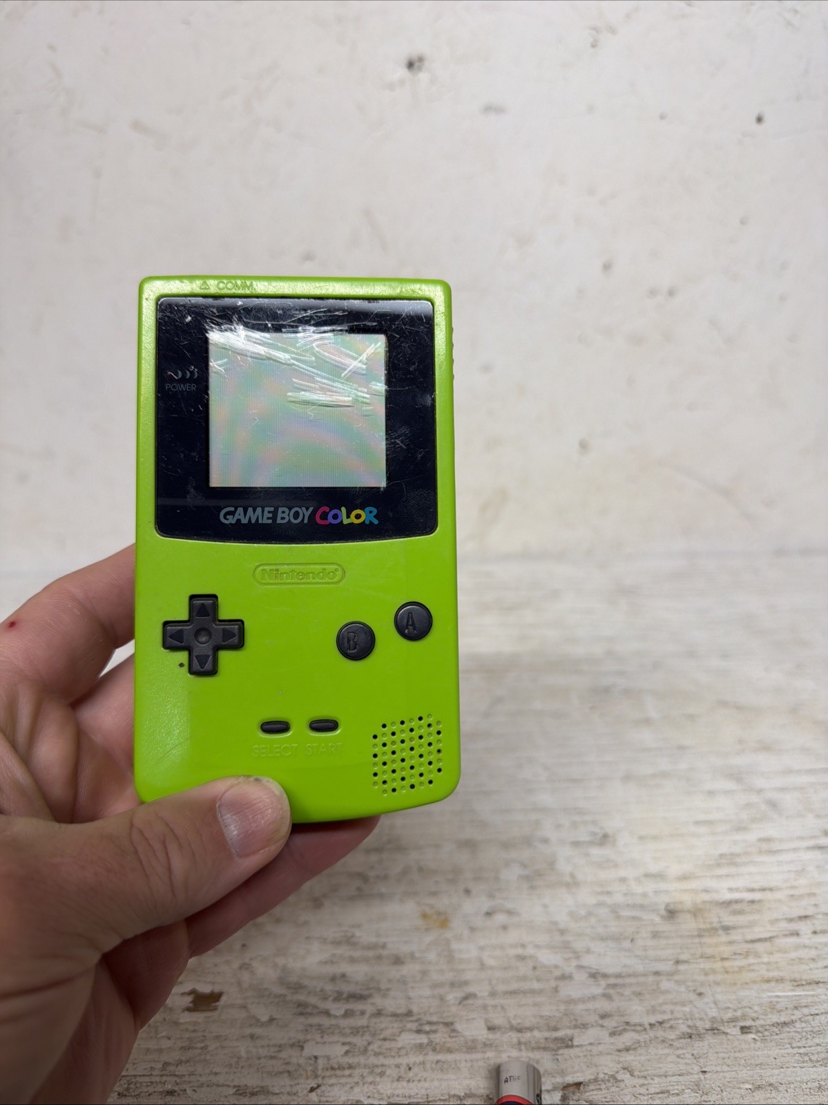 Nintendo Game Boy Color CGB-001 Green Handheld System with Headphone Jack As Is