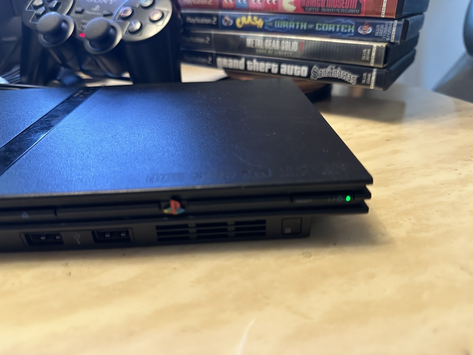 Sony PlayStation 2 PS2 Slim SCPH-75001 Console Bundle Tested Working W/ Games