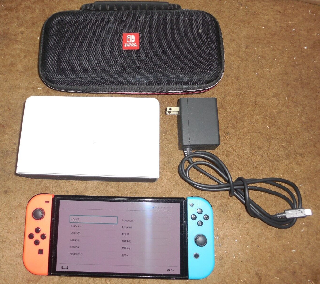 Nintendo Switch OLED Model HEG-001 Handheld Console – 64GB – Black/Neon Red/Neon