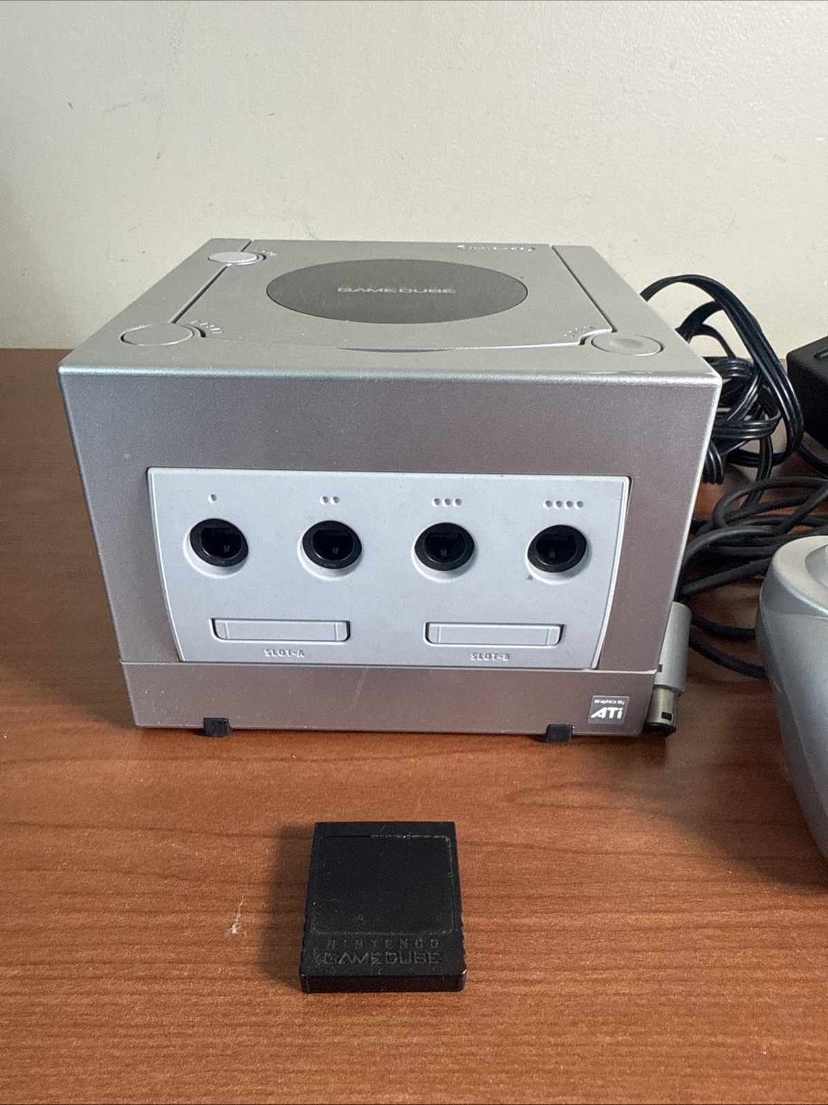 Nintendo GameCube Platinum Console + Controller ++Tested +Memory Card Dol-014