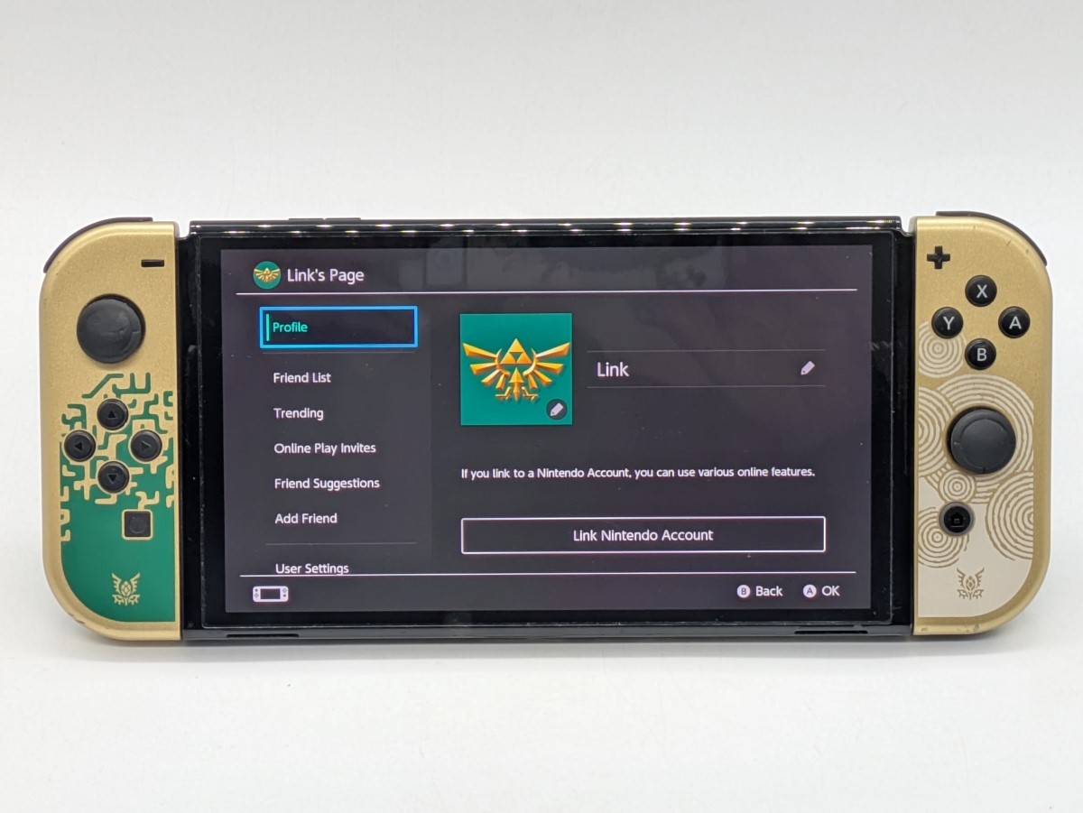 NINTENDO SWITCH OLED HEG-001 ZELDA Edition Bundle w/ OCARINA (EC2040694)