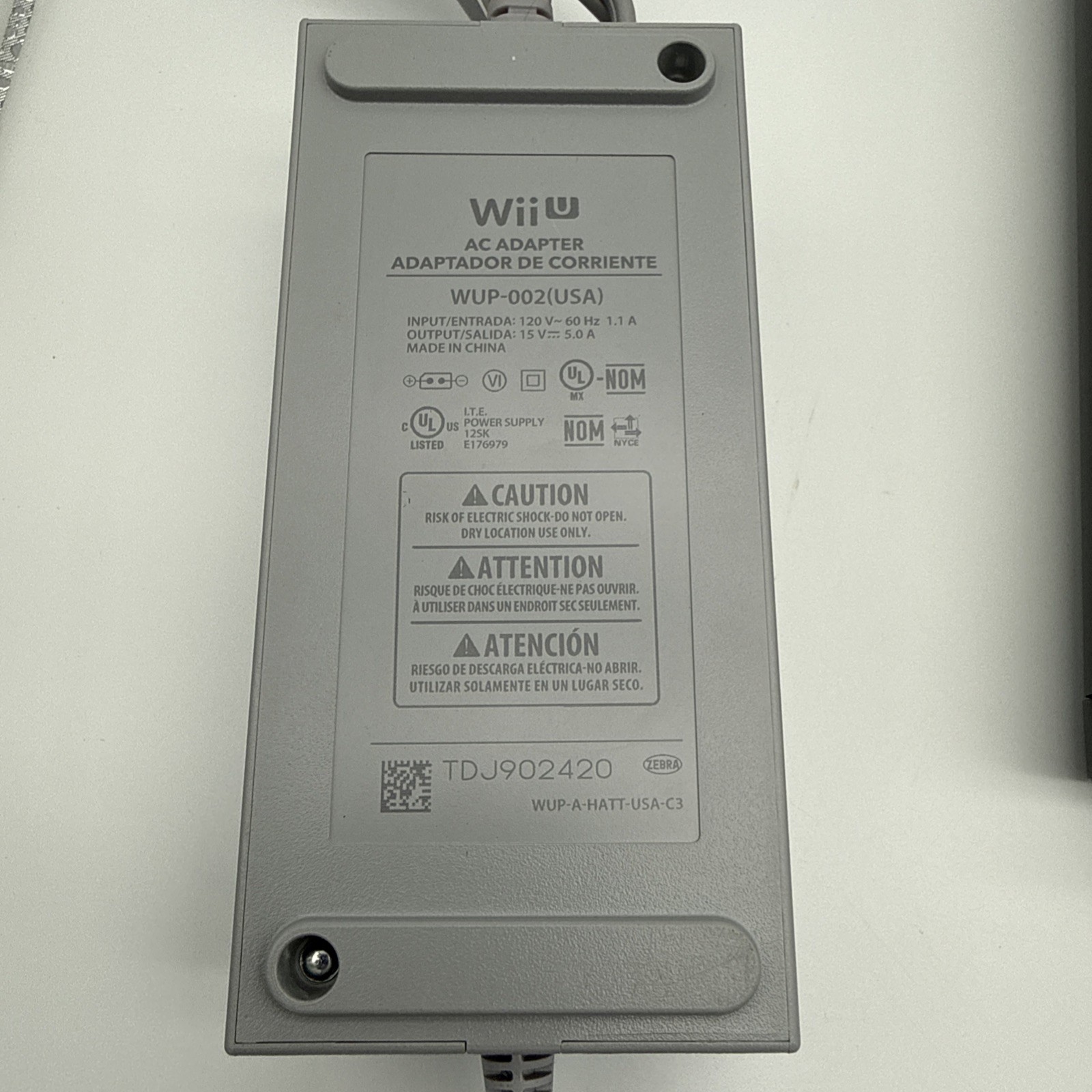 Nintendo Wii U 32GB Black Console ONLY – WUP-101(02) with AC Power Adapter