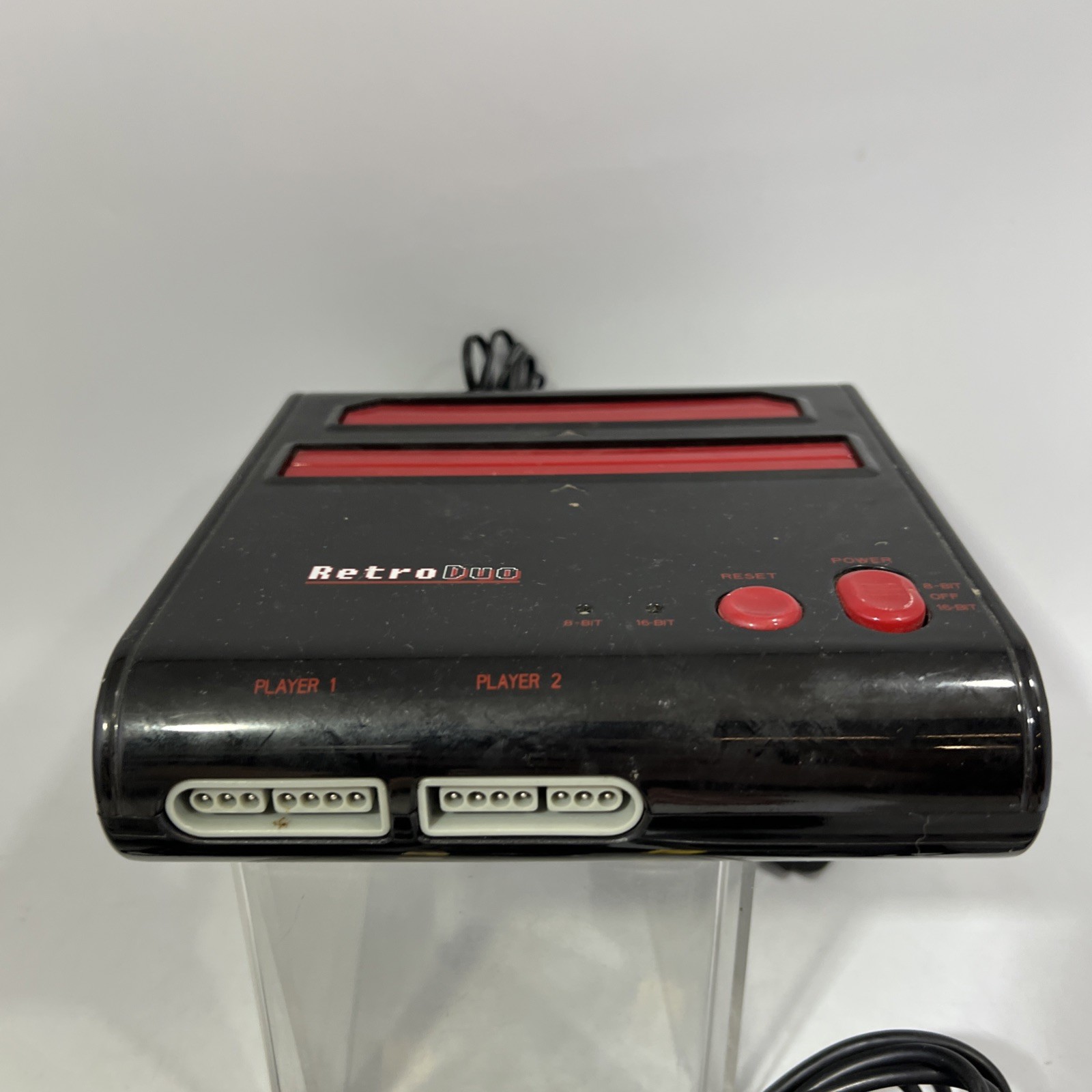 Retro-Bit Retro Duo Twin Video Game System Silver/Black 2 Controllers #ML
