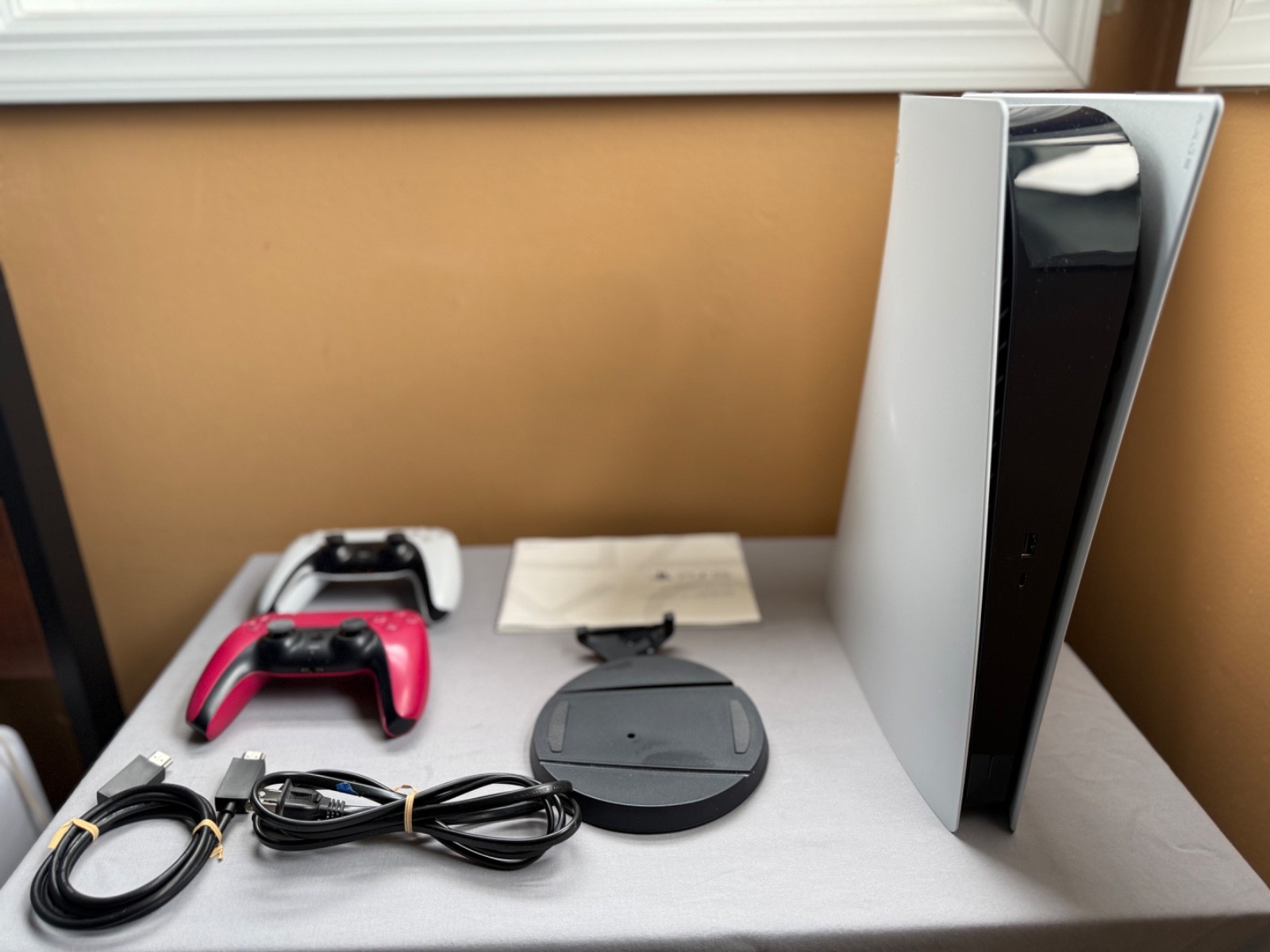 Sony PS5 Digital Edition 825GB Console Bundle- CIB 2 Controllers(White/Cosmic)