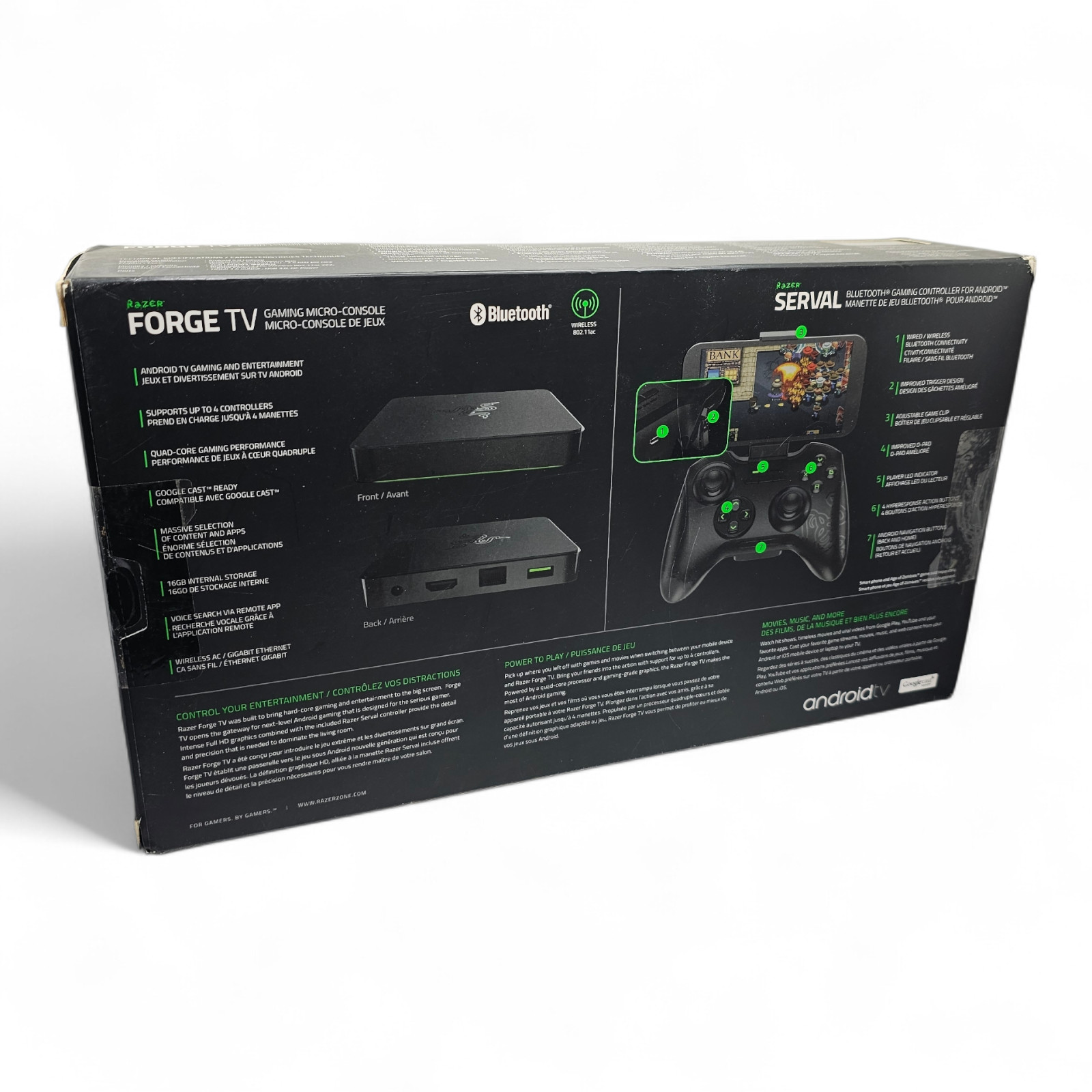 Razer Forge TV Bundle Android Gaming Console + Serval Controller New